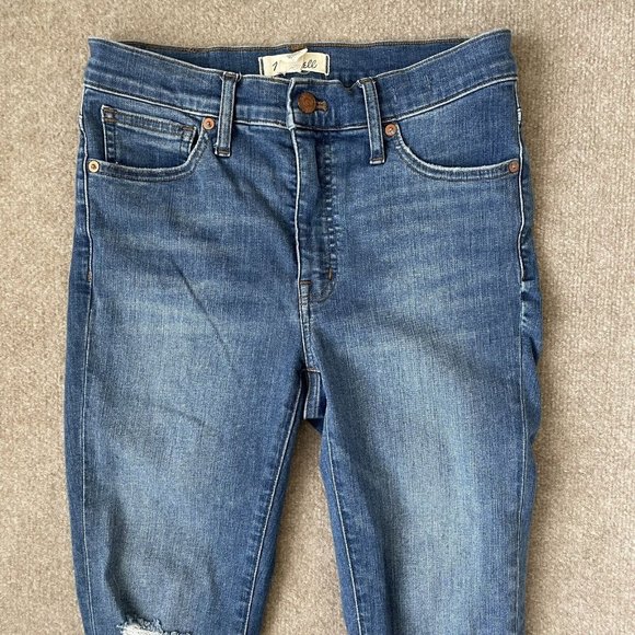 Madewell Women's Skinny Jeans - Distressed Blue - Picture 2 of 13